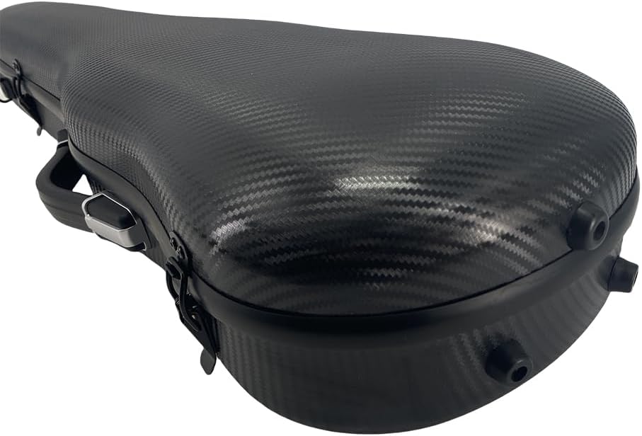 4/4 Full Size Violin Case Carbon Fiber Violin Box Lightweight Colourful Case with Strong Strap Violin Bag (Black)