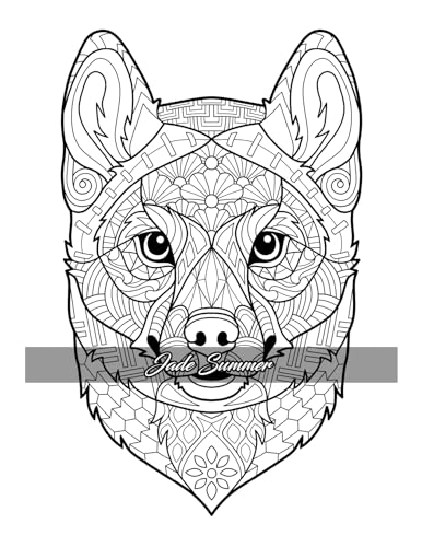 Amazing Dogs Coloring Book: Beautiful Dogs, Adorable Puppies, and Relaxing Designs for Adults and Teens - Image 19
