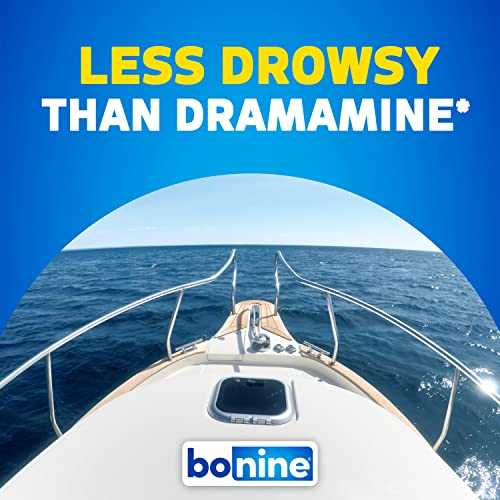 Image of Bonine Non-Drowsy Motion Sickness Relief - Chewable Tablets with Meclizine HCL 25mg - Non Drowsy Medicine for Nausea or Motion Sickness - Cruise Essentials - Raspberry Flavor, 28 Chewable Tablets