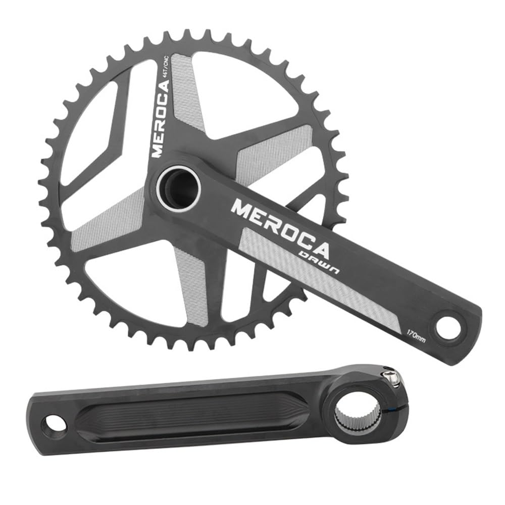 44T 46T 48T 50T zestaw korbowy z pojedynczą zębatką GXP 170 mm rower szosowy składany rower korbowy aluminiowy drążony zintegrowany zestaw ramienia korbowego z dolnym wspornikiem