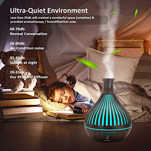 Essential Oil Diffuser - Aromatherapy Oil Diffuser, 400Ml Diffusers For Essential Oil Large Room With Remote Control & Timer, 14 Light Auto-Off Aroma 360 Diffuser For Home & Office #TOP2