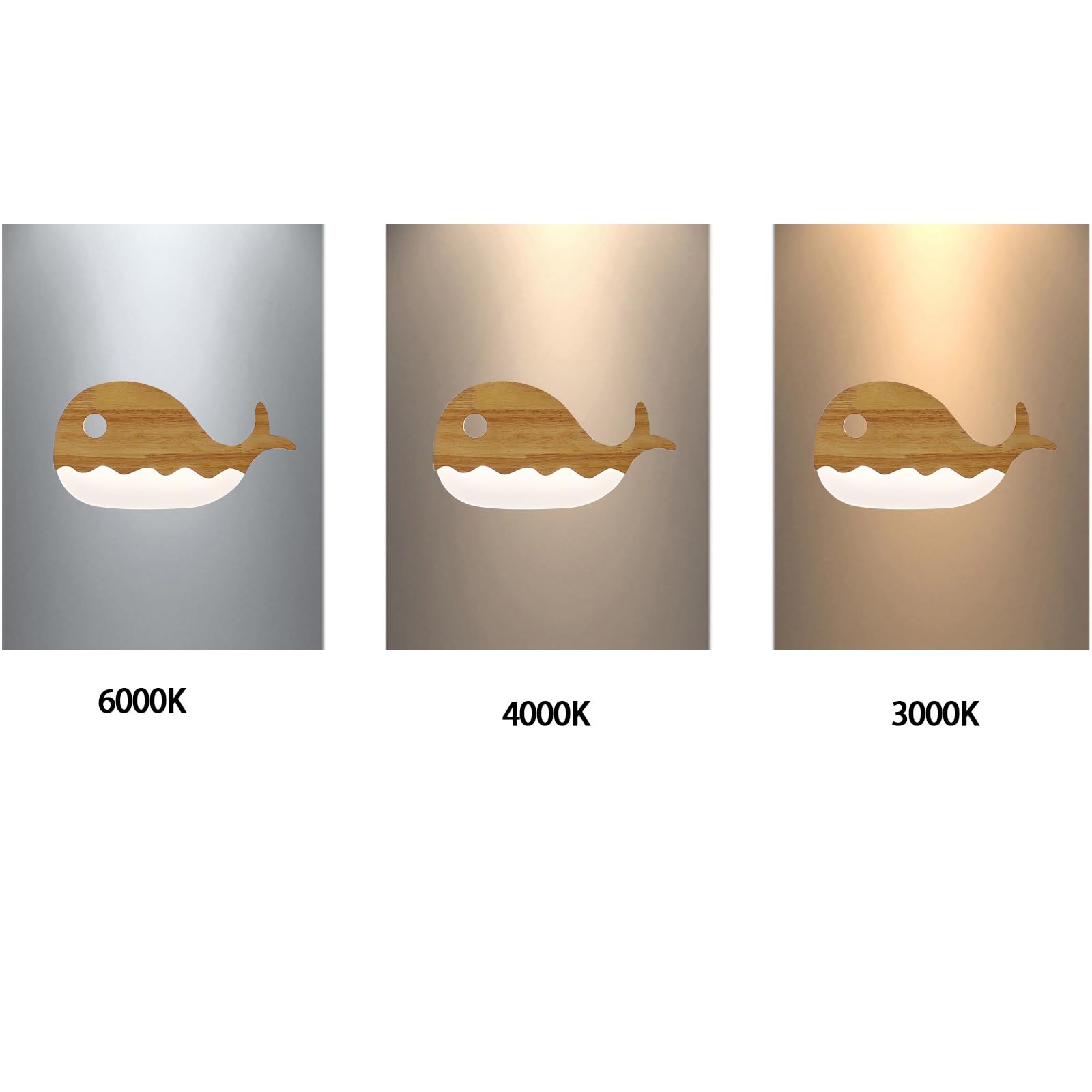 LED Habitación Infantil Aplique de Pared con Interruptor de Cadena Luz de Pared 3000K/4000K/6000K Regulable Lámpara de Pared Madera Maciza/Acrílico para Dormitorio (D)
