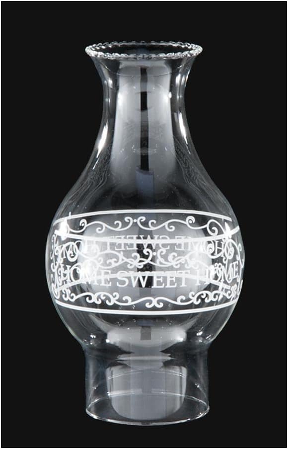 B&P Lamp 3 Inch Base, 4-3/4 Inch Bulge, 8-1/2 Inch Height Chimney with Home Sweet Home Decoration