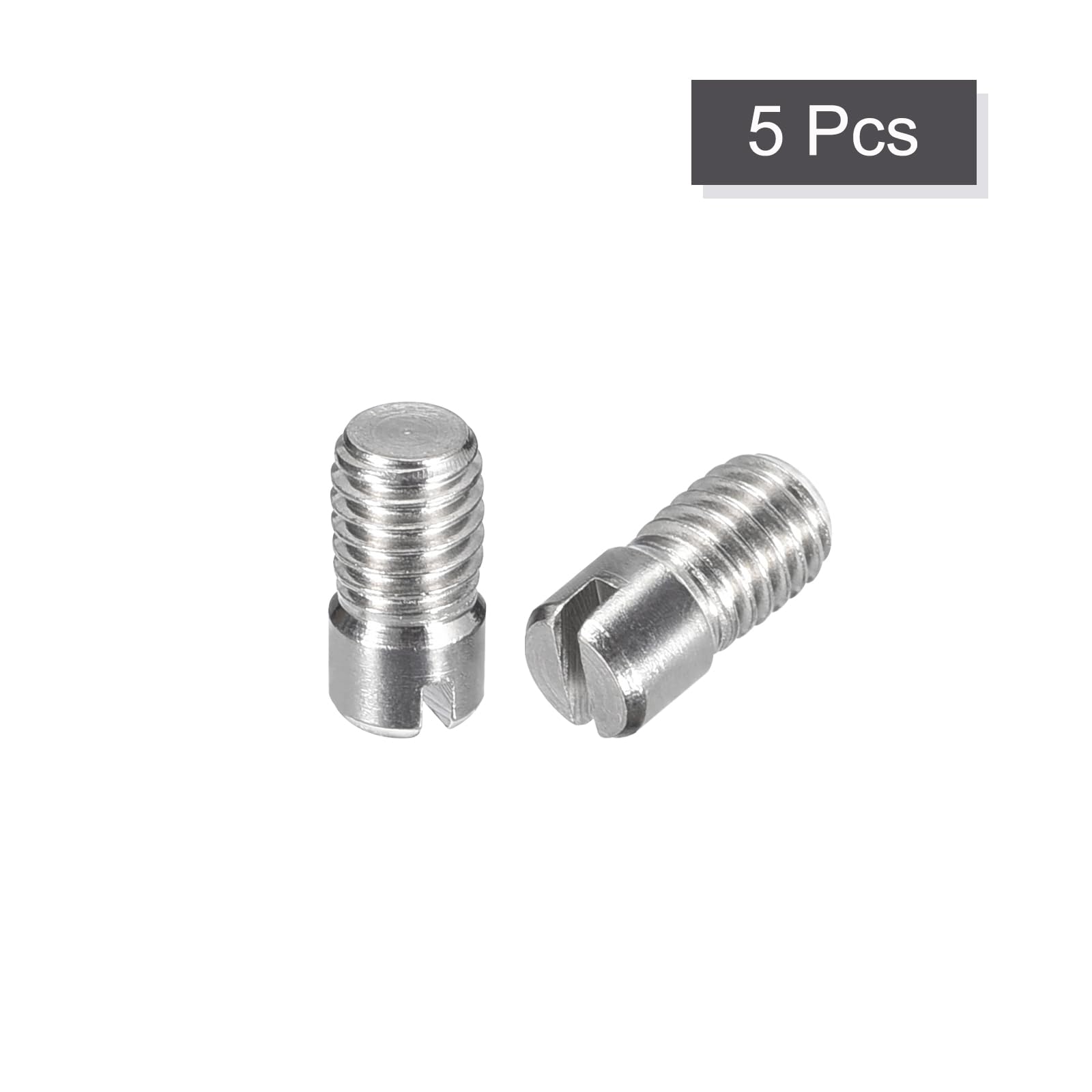 sourcing map 5 sztuk M5 x 10 mm trzpień cylindryczny ze stali nierdzewnej 304, gwint zewnętrzny, do pozycjonowania mebli i szafek, 5 sztuk
