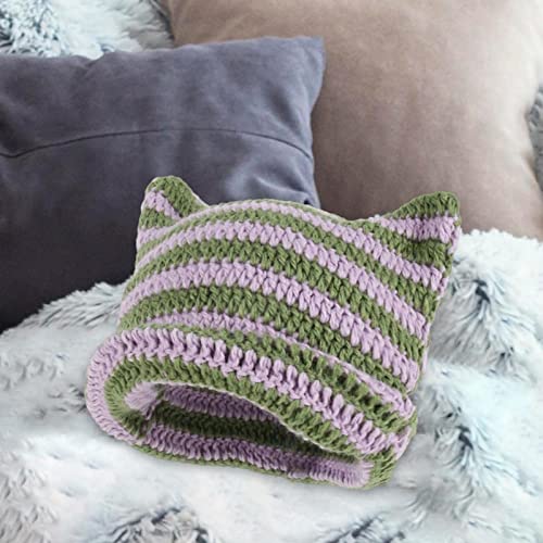 Gorro beanie tejido slouchy de estilo retro para mujer 3