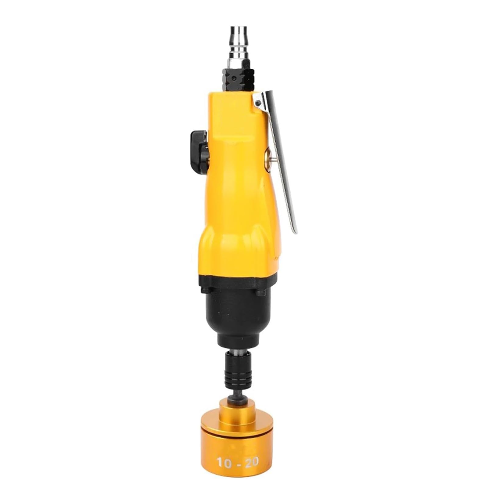 XNZJHPP Handheld Pneumatic Capping Machine for Bottles, 6 Capping Heads, Max Speed 9000RPM, Plastic Sealing Tool for 10-50mm Caps, Efficient Bottle Cap Tightener