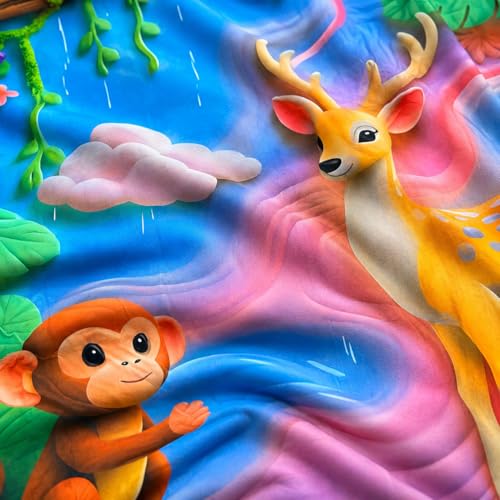 Image of 7D Digital Printed Kids Double Bedsheet Set with Bedsheet Tucker (Free)