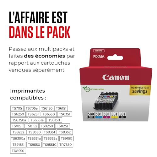 Cartouche d'encre PACK PGI580CLI581 BC/ /Y - vue 7
