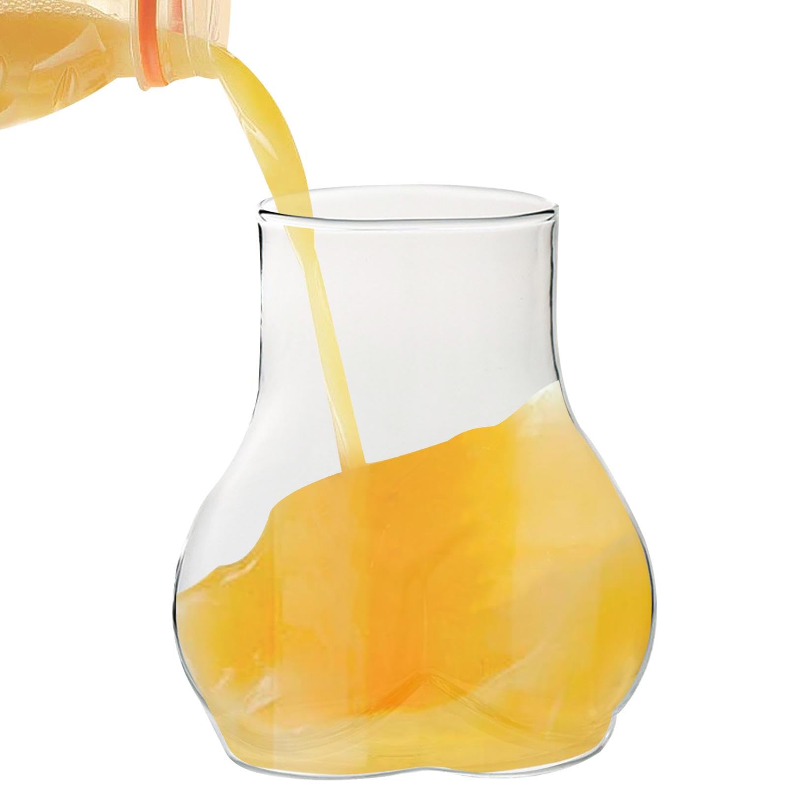 Amazon.co.jp: お尻ドリンクグラス、透明のお尻ガラスカップ、滑らかで