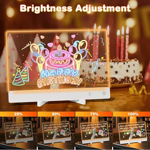 Tableau d'affichage LED pour ne plus oublier vos tâches grâce au feutre 7 couleurs