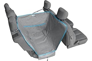 Kurgo Heather Half Dog Hammock Half Car Seat Cover for Pets