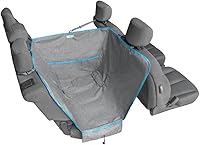 Kurgo Heather Half Hammock Dog Car Seat Cover - Waterproof Pet Hammock for Backseat, Stain-Resistant Grey Protector (55" x 56")