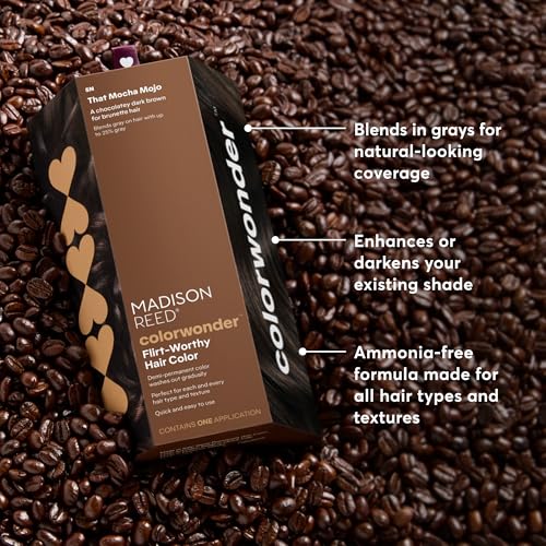 Image of Madison Reed ColorWonder Demi-Permanent Hair Color Kit - 5N Dark Brown (That Mocha Mojo) | Blends Up to 25% Gray, Lasts 25 Washes, Ammonia-Free