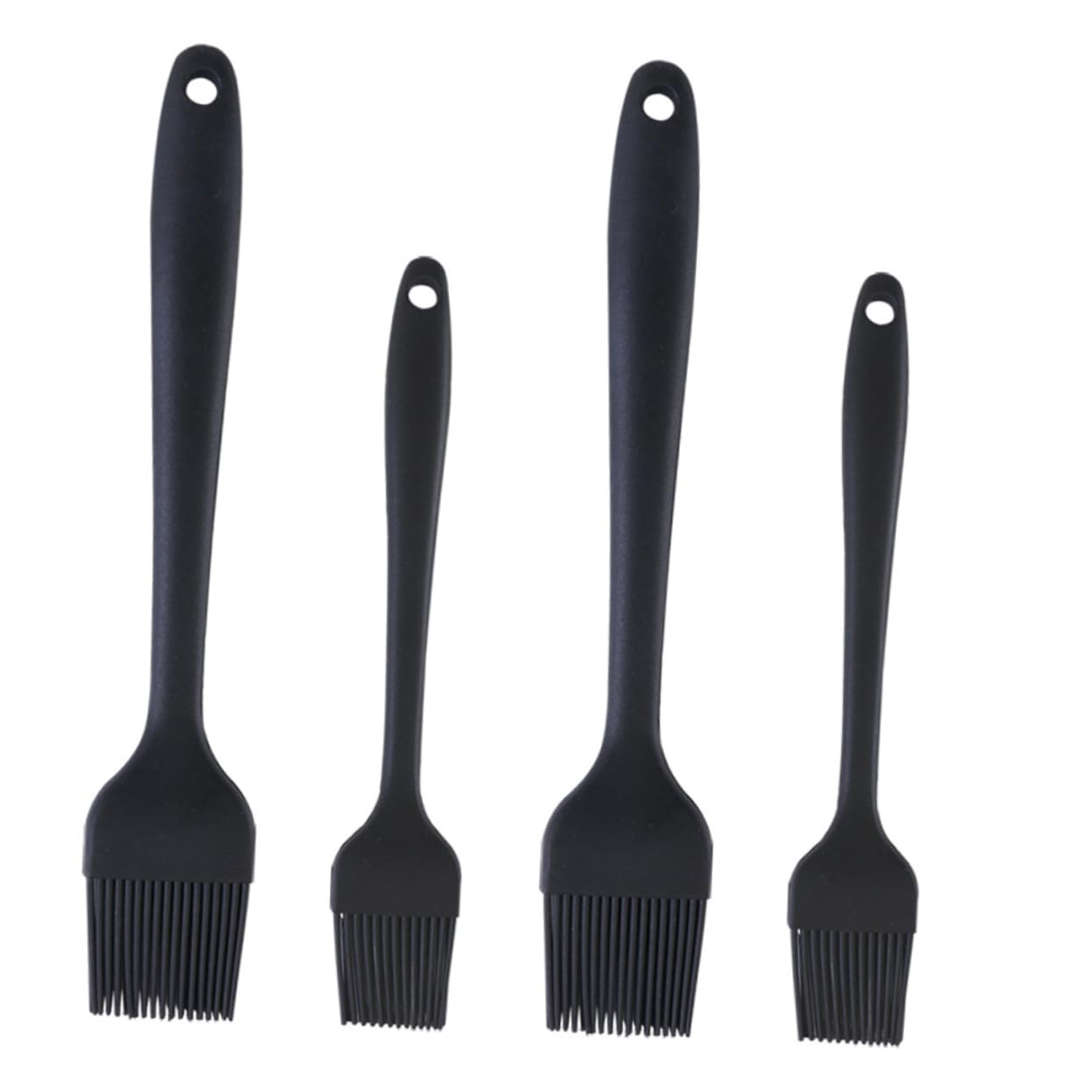 CONGARTENO 4pcs Food Grade Silicone Basting Brush Ergonomic Handle Pastry Brushes for Bbq Baking Cooking Easy to Clean Non Stick Design Includes