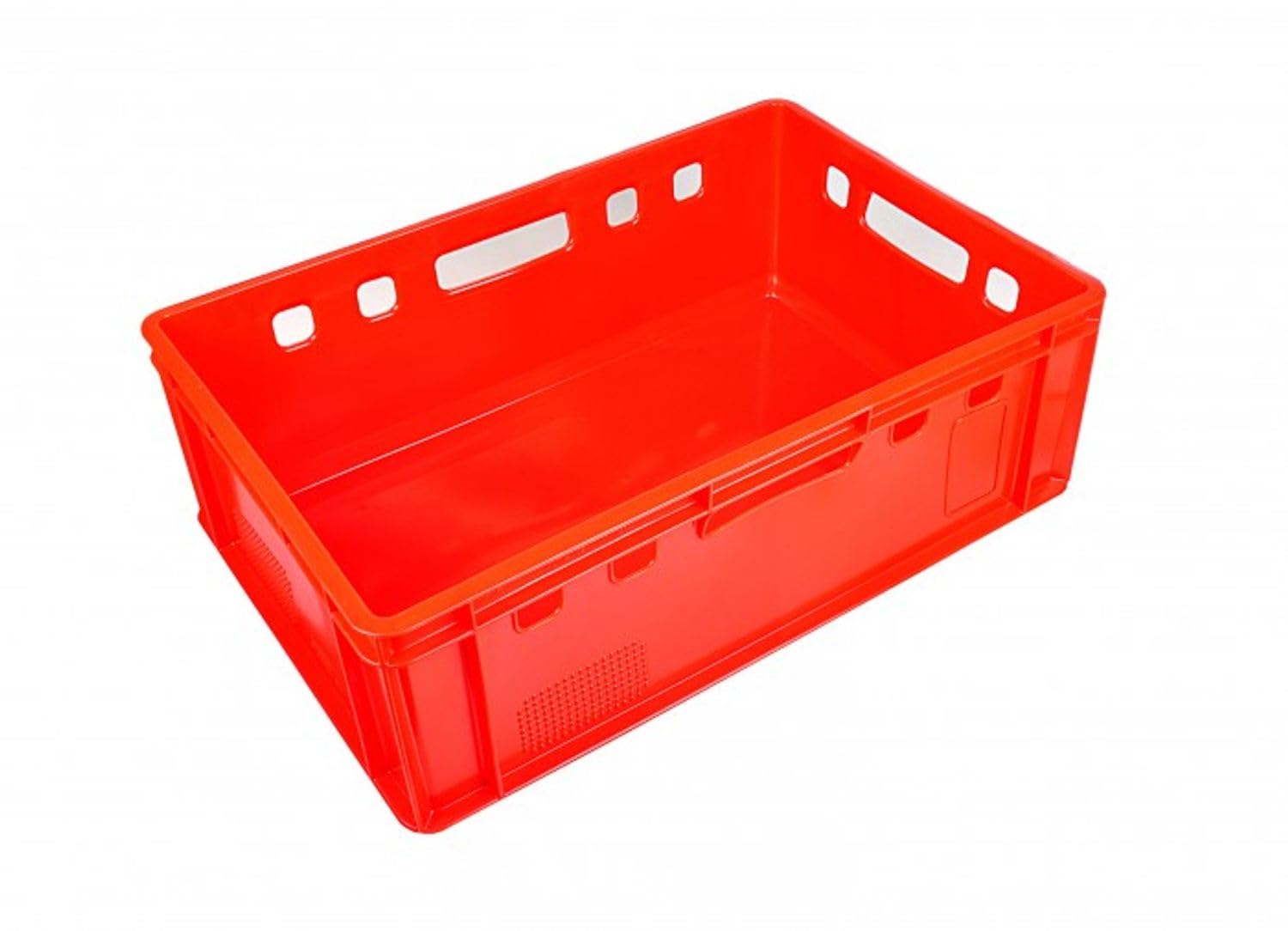 Fleischkiste E2 60x40x20 cm Eurobox 5er Set Rot lebensmittelecht robust | BURI, stapelbar, Kunststoff, Made in Germany, Lagerbox, Transportbehälter, belastbar, Normmaß, langlebig, vielseitig