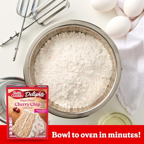 Image of Betty Crocker Delights Super Moist Cherry Chip Cake Mix, 13.25 oz.