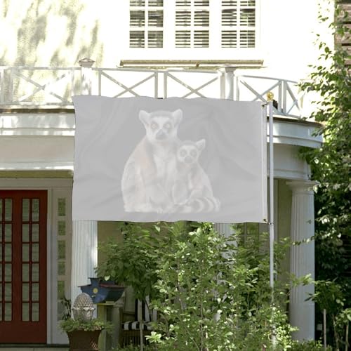 Banderas de recuerdos Lemur impresas a una cara para identificar el jardín en tus eventos 5
