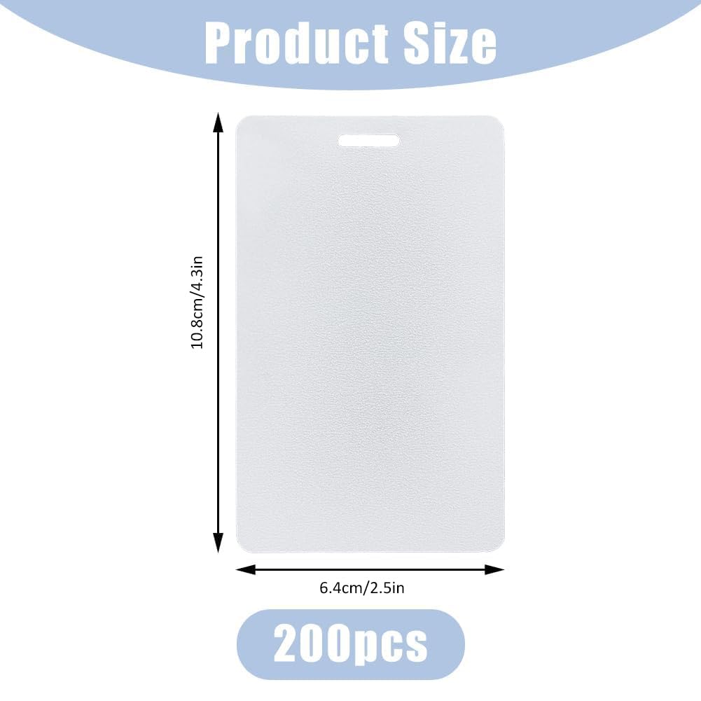 SUPERFINDINGS 200Pcs PET Luggage Tag Laminating Pouches Rectangle Clear Luggage ID Holder Thermal Laminate Pouch Tags for Work Permits Student ID Cards Pass Cards 10.8x6.4cm,11mil - Image 2