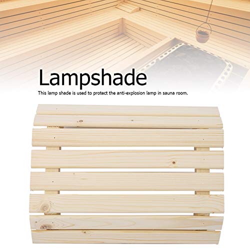 Sauna Lamp Shade,Light Shadeexplosion Proof Lamp Protect Covers, Sauna Light Cover,Square Wood Corner Light Shade Accessories for High Temperature Saunas