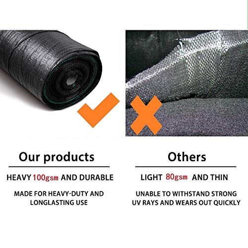 Altruistic Weed Barrier Landscape Control Fabric (5Ftx300Ft),Heavy Duty 125Gsm Outdoor Ground Cover Garden Weed Block Nonwoven Landscaping Fabric #TOP4