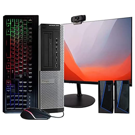 Dell Optiplex 7010 Business Desktop PC - Intel i5, 16GB Ram, 2TB HDD, Windows 10 Pro 64bit, New 24 Monitor, RGB Productivity Bundle (Renewed)