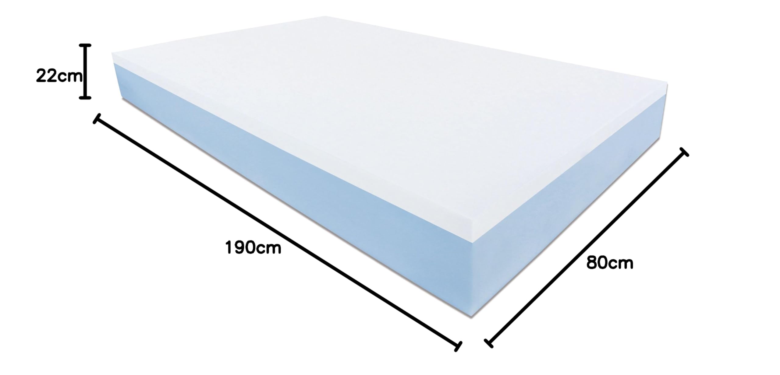 Baldiflex Emporio Materasso Singolo Easy Memory Aloe Vera Sfoderabile, Antidecubito, Ergonomico, Antiacaro, Traspirante, 80x190 cm