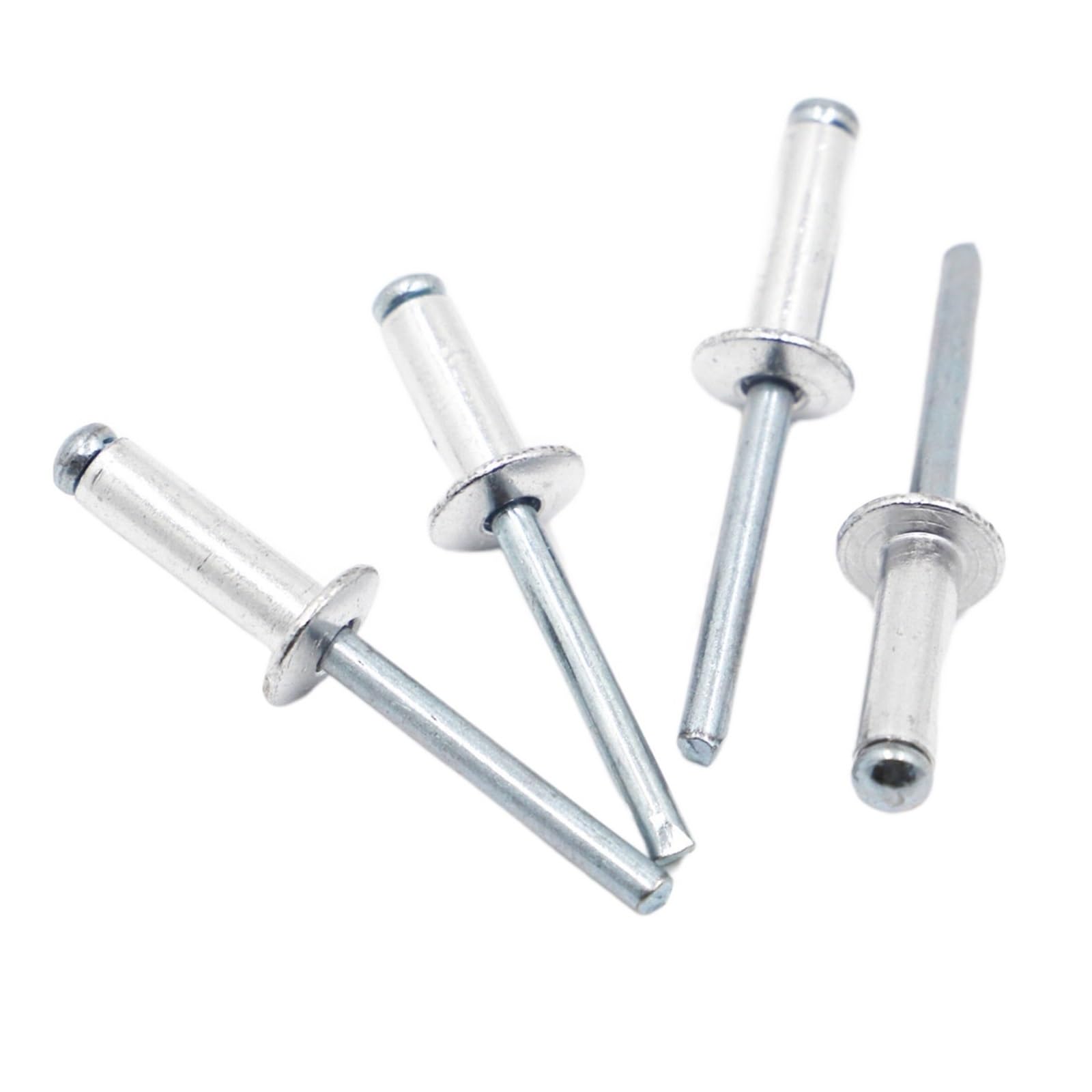 Alluminio/acciaio Rivetti ciechi aperti, rivetti p Mandrino di rottura a testa di fungo in alluminio M2.4 M3.2 M4 M5 M6 40 pezzi(5mm)