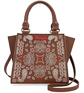 Amazon.com: Wrangler Purse Black Floral Print Leather Bags