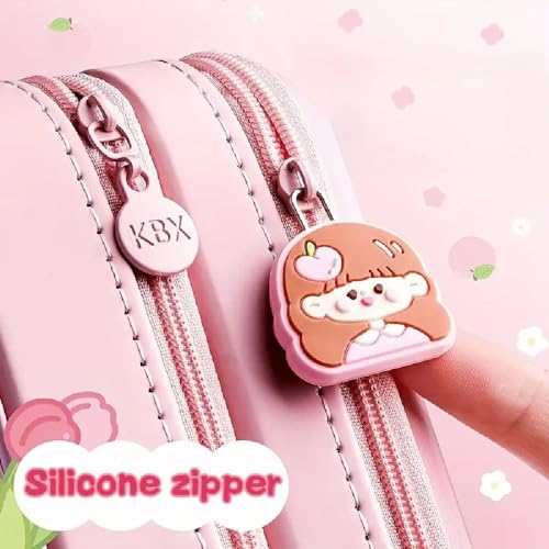 Image of Parshya Pencil Case Double Layer 3D Cute Pencil Pouch Aesthetic Pencil Case for Girls Large Capacity Pen Pencil Pouch Multifunctional Stationery Organizer for School (Double Layer Space Blue)