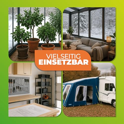 Bio Green Gas-gewächshausheizung EcoPilot, 4500 Watt, Silber, Thermostat-Regelbereich: 0° – 20° C, Edelstahl, Outdoor, Gas, 38x17x40 cm, für Gewächshäuser bis 22m², Bodenmontage