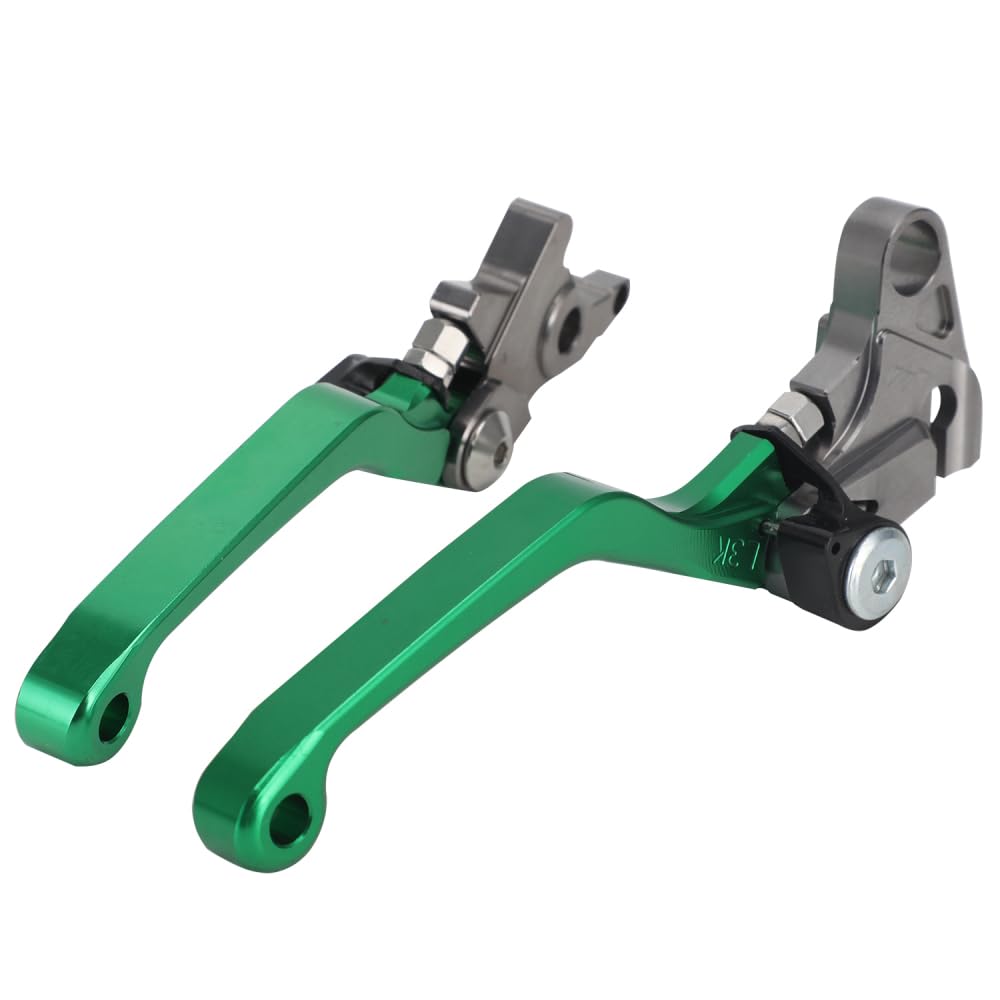 Leva Freno Moto Dirt Bike Leva Frizione Pieghevole in Alluminio per KLX 140 KLX140L 08-23 KLX140G 17-23 Motocross Verde