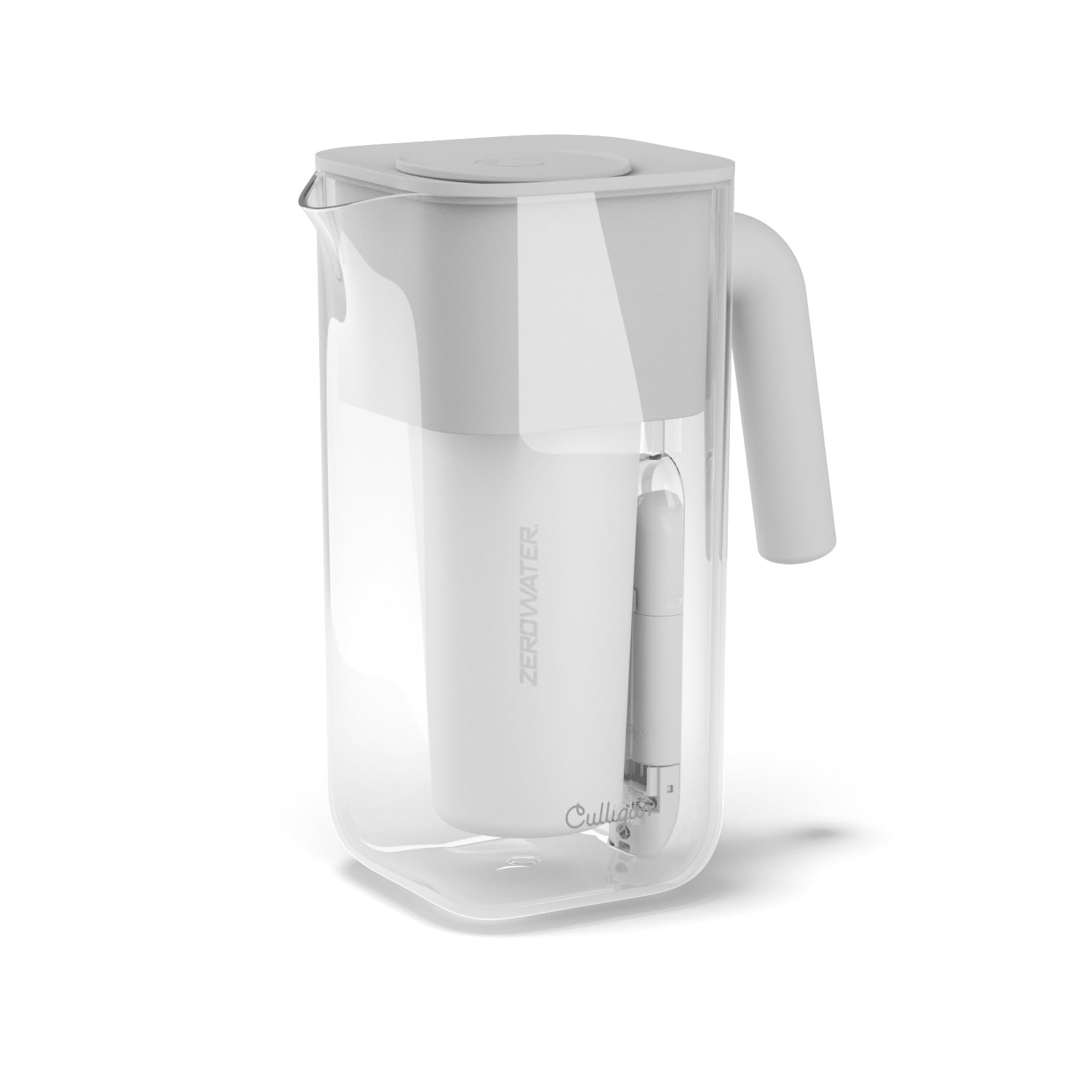Culligan with ZeroWater Technology 1.9-L Water Filter Jug – Includes 5-Stage Advanced Water Filter, IAPMO Certified to Reduce Lead, Total PFAS (Forever Chemicals), Mercury, Fluoride, and Chlorine