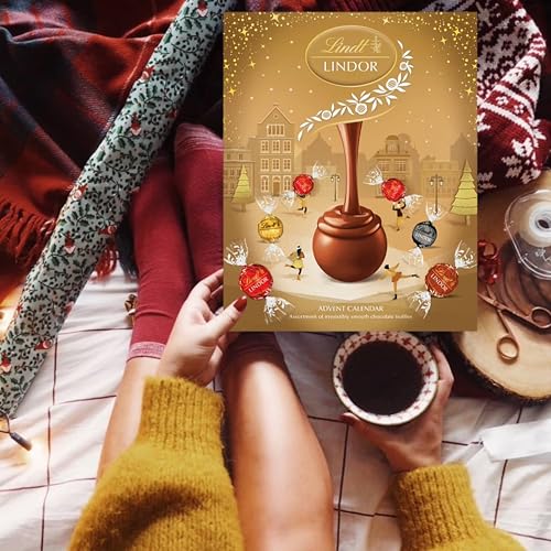 Lindt Chocolates Assorted Advent Calendar 2025-24 Days Christmas Countdown Calendar 2025 Chocolates Gift Box with Topline Tree Decoration. Gifts for Womens, Christmas (233g Golden) - Image 5