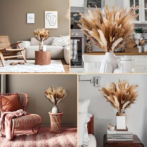102 piezas ramo flores secas preservadas pampas chic boho miniatura 7