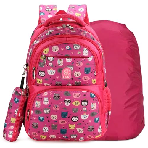 Image of Chris & Kate Premium 32 L Multi-Print School Bag for Boys Girls and Kids Spacious Interiors Casual Backpack Perfect for School, College, Everyday Use Includes Free Stationery Pouch and Rain Dust Cover