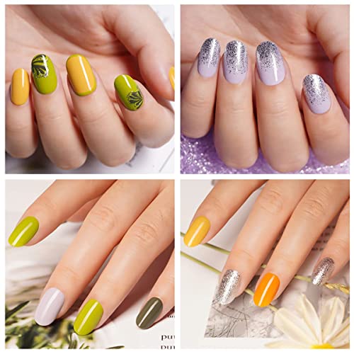 LACOMCHIR UV Schellack Nagellack Set 6PCS 8ml UV Gel Set unter UV / LED Licht Nagellack Langanhaltend Gelnägel Set DIY… – Bild 6