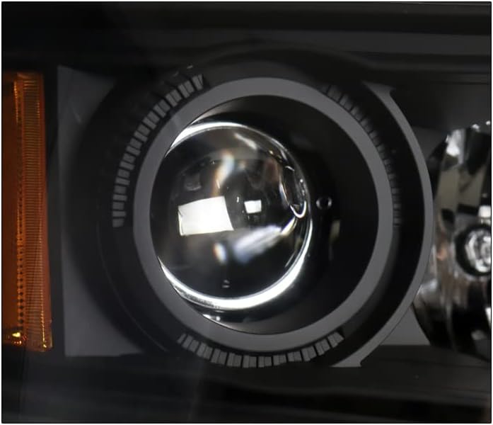 Projector Black Headlights Headlamps with 6.25" White LED DRL Lights For 2010-2015 GMC Terrain