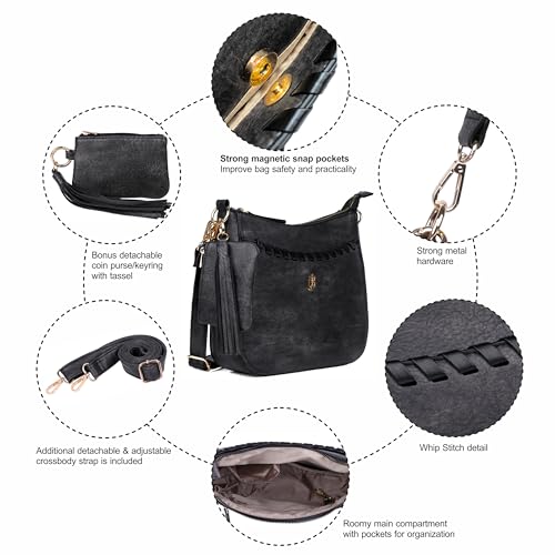 Julia Buxton Whip Stitch Vegan Leather Crossbody Bag2