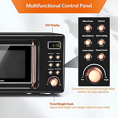 Moccha-Compact-Retro-Microwave-Oven-07Cuft-700-Watt-Countertop-Microwave-Ovens-w5-Micro-Power-Delayed-Start-Function-LED-Display-Child-Lock-Black