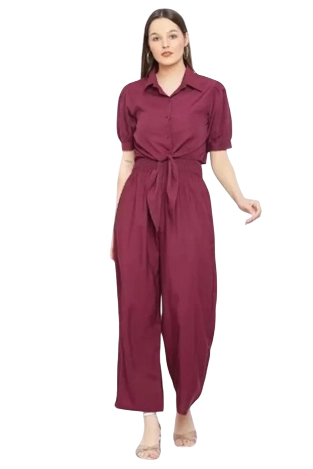 Women's Shirt Style Jumpsuit | Casual Office Wear, Western, Daily Wear, Party, Evening, Travel-picture-14