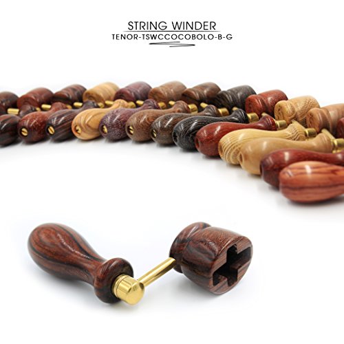 "COCOBOLO" Handcrafted Wooden Guitar String Winder by Tenor. Designed For Classical, Flamenco, Acoustic, Electric Guitars and Ukuleles. Made Of Solid Handpicked COCOBOLO Wood. Beautiful Vintage Look.