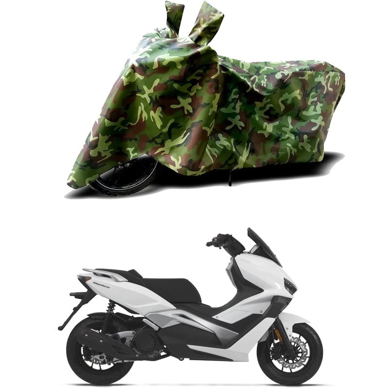 Image of 100% Water Resistant Bike Scooty Two Wheeler Body Cover Compatible for Keeway Vieste 300 Matte BS6 /UV-Rays /Heat Protection /Birds Dropping /Scratchproof /Dust Proof /Waterproof /All [Green MJ]