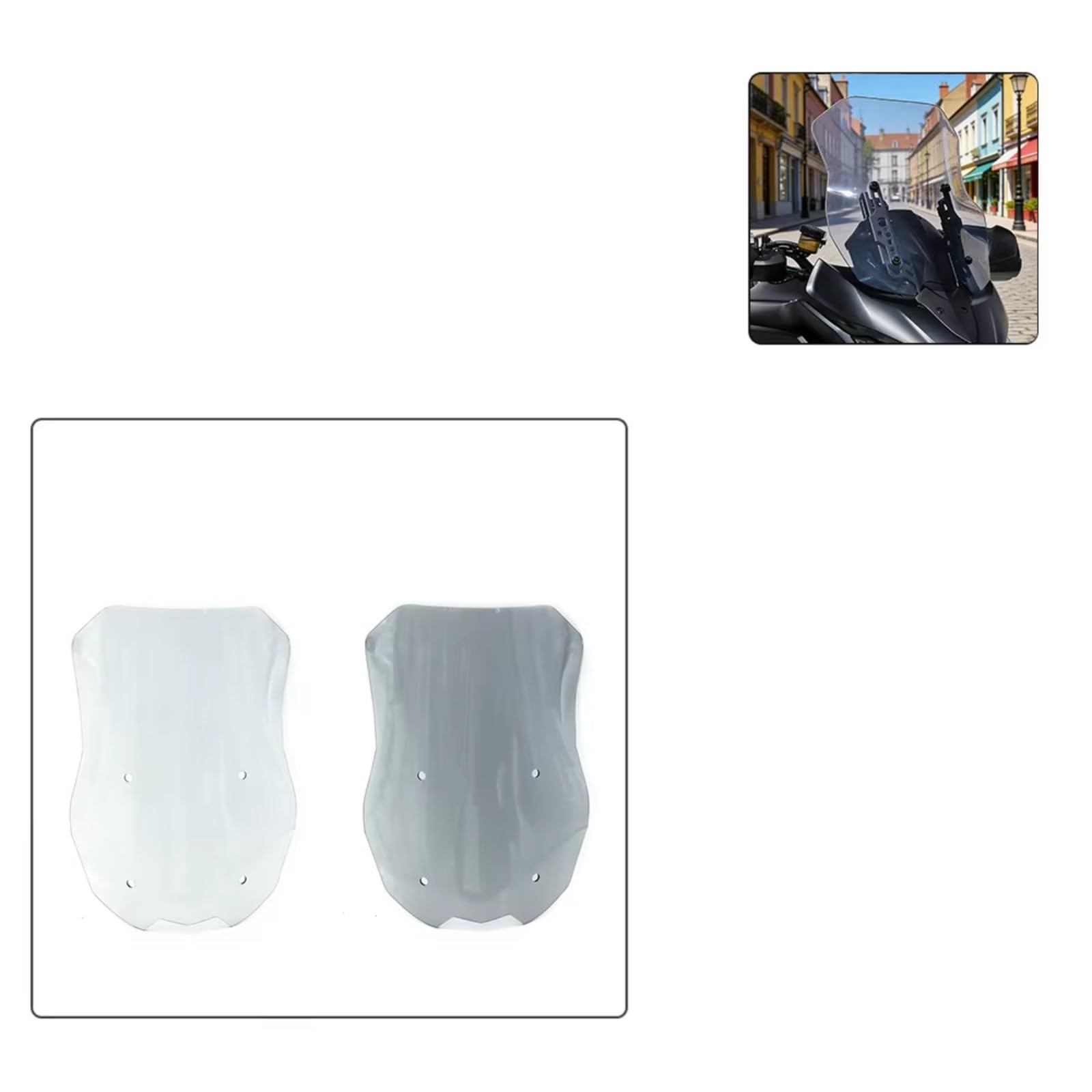 Parabrezza Moto Per 1000 2019-2026 | Deflettore parabrezza moto Accessori per deflettori rialzati per parabrezza anteriore per moto