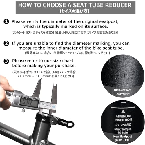 image for Azarxis Bike Seatpost Shim Bicycle Seat Post Tube Adapter Shim Sleeve 