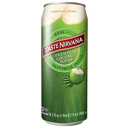 Taste Nirvana Real Coconut Water, Coco Real Premium Coconut Water, 16.2 Ounce Can