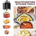 Meat Chopper, Hamburger Grinder, Premium Heat Resistant Smasher for Ground Beef, Burger Grinder Nylon Potato Mix Tool-Black - Image 3