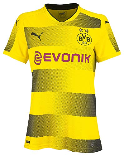 PUMA Damen Shirt BVB WMS Home Replica with Sponsor Logo, gelb, S, 751690 01