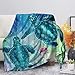 SEANATIVE Couverture polaire imprimée tortue de mer confortable en flanelle peluche toutes saisons Couverture légère pour chambre à coucher, dortoir, canapé et canapé - 3XL