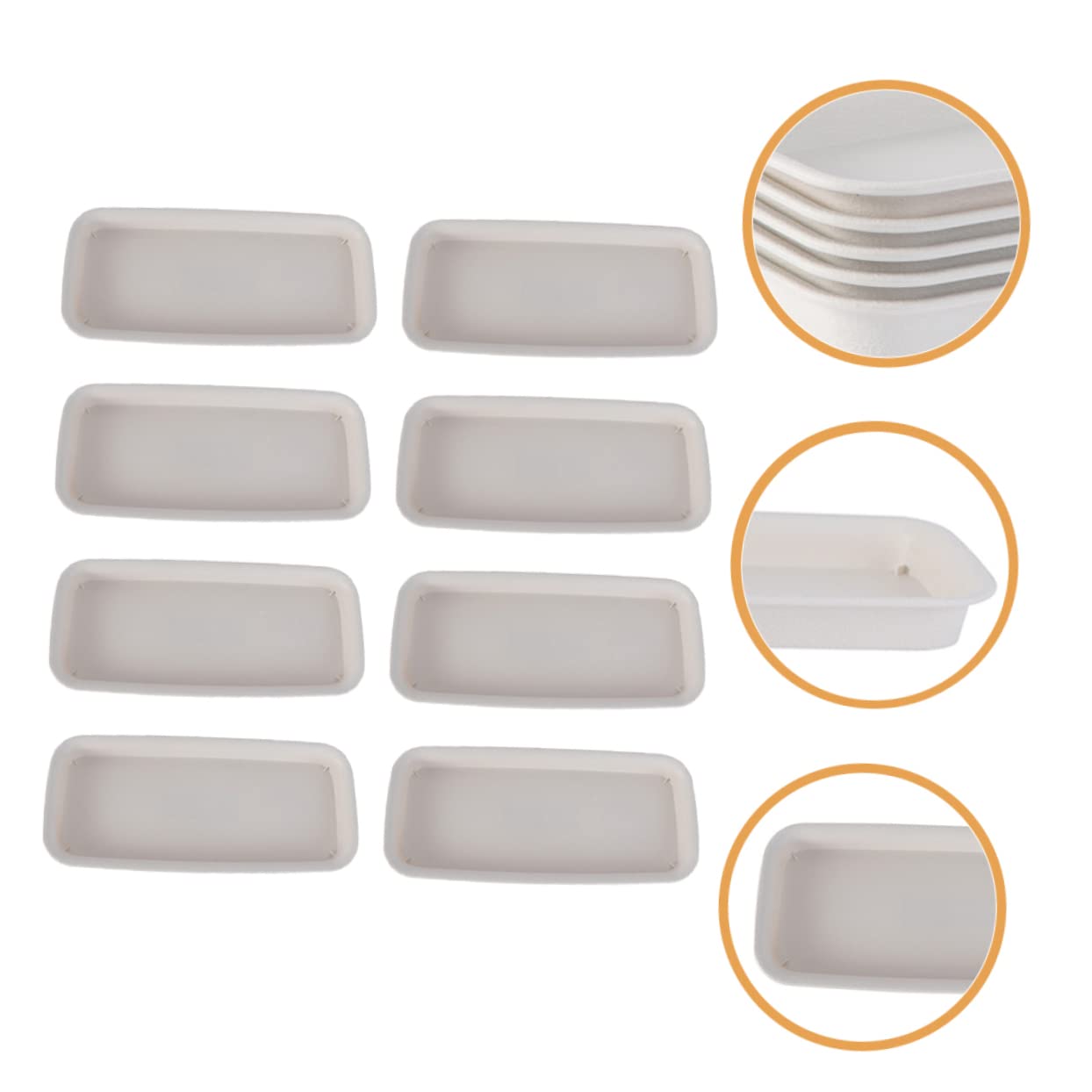 ibasenice 8piezas Platos para Plantas De Interior y Exterior Bandejas Rectangulares Bandejas De Drenaje Resistentes y Duraderas