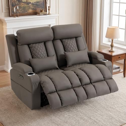 Amazon.com: PALLOME Electric RV Loveseat Recliner Sofa, Cat-Friendly ...